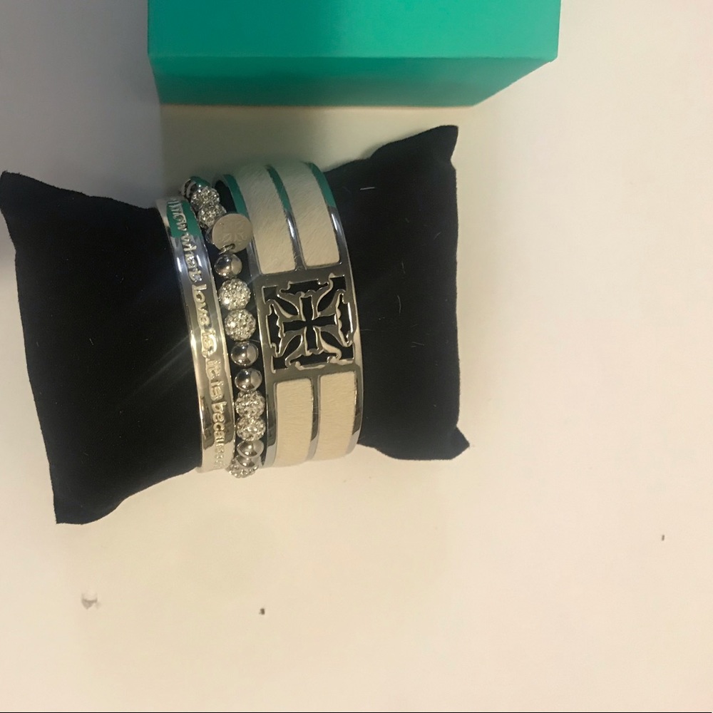 Rustic Cuff Three Silver Bracelet - image 2